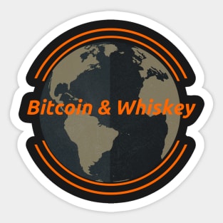 Bitcoin & Whiskey Sticker